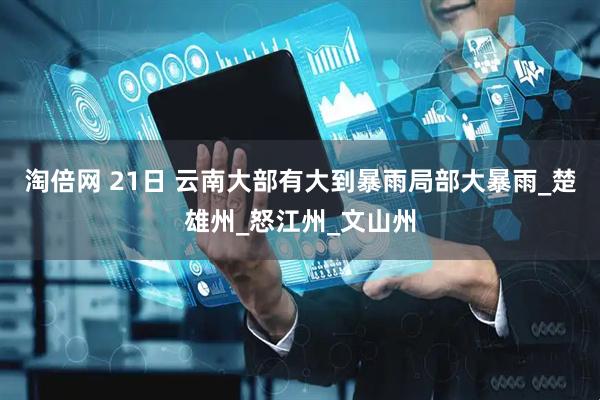 淘倍网 21日 云南大部有大到暴雨局部大暴雨_楚雄州_怒江州_文山州